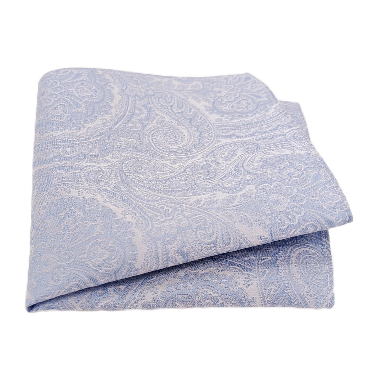 Blue Daisy Paisley Silk Pocket Square - Wedding Pocket Square - Swagger & Swoon