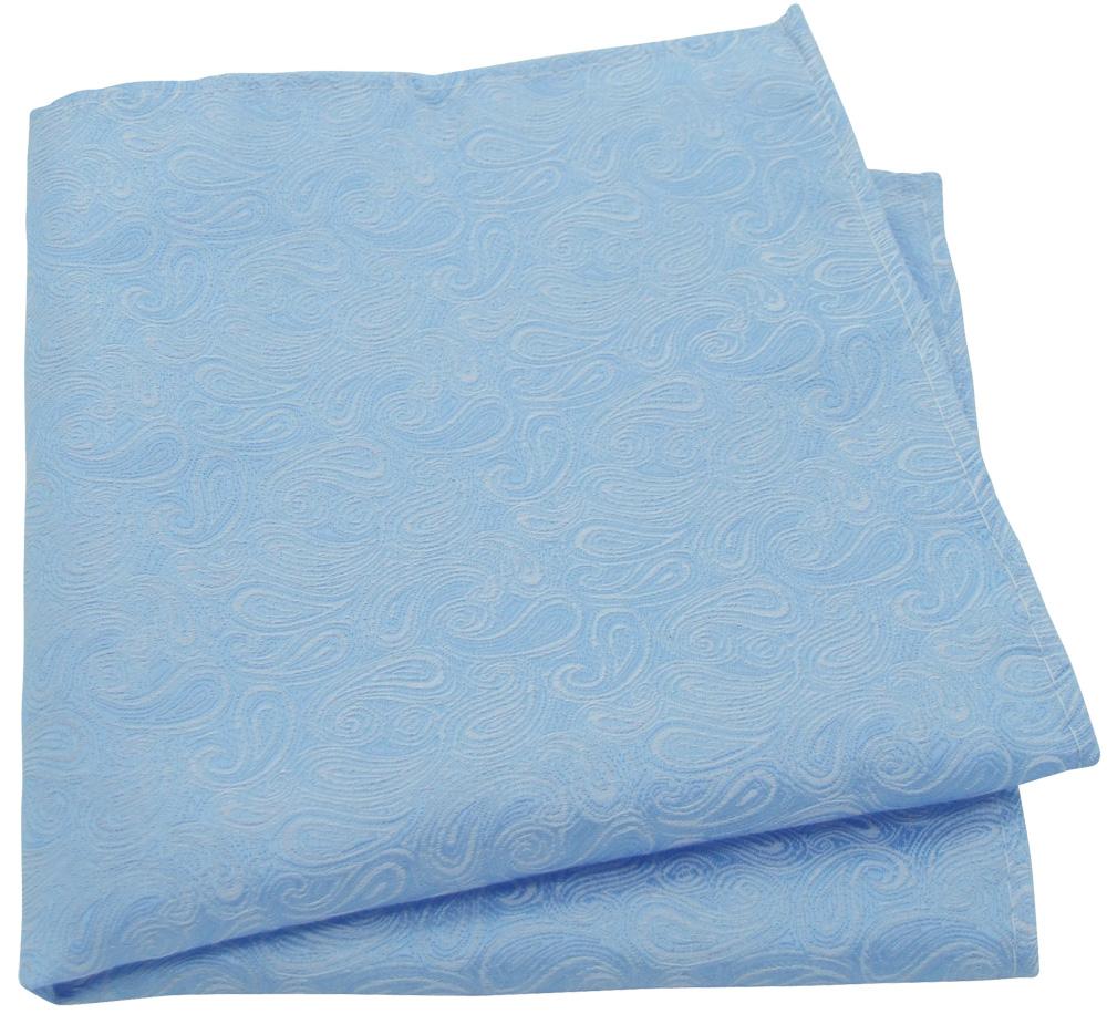 Blue Paisley Pocket Square - Wedding Pocket Square - Swagger & Swoon