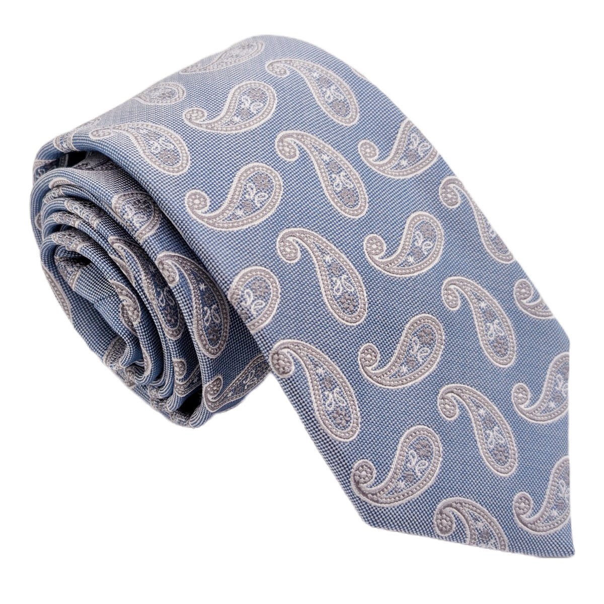 Blue Paisley Silk Wedding Swatch - Swatch - Swagger & Swoon