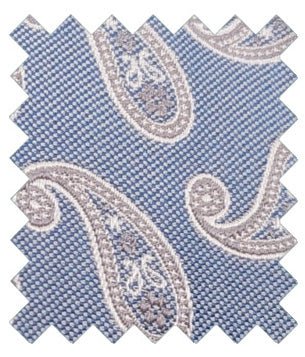 Blue Paisley Silk Wedding Swatch - Swatch - Swagger & Swoon