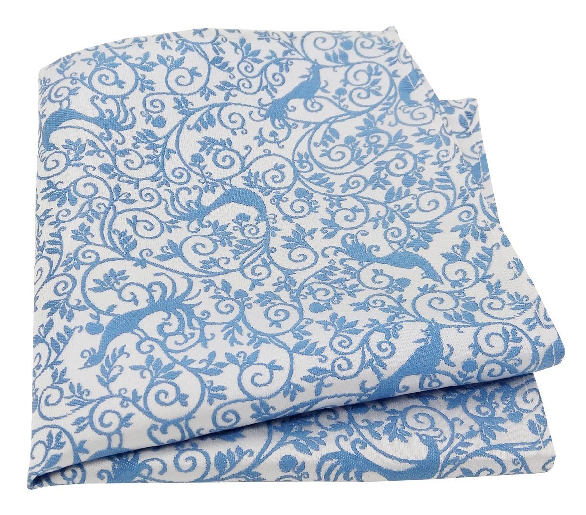 Blue Peacock Pocket Square - Wedding Pocket Square - Swagger & Swoon