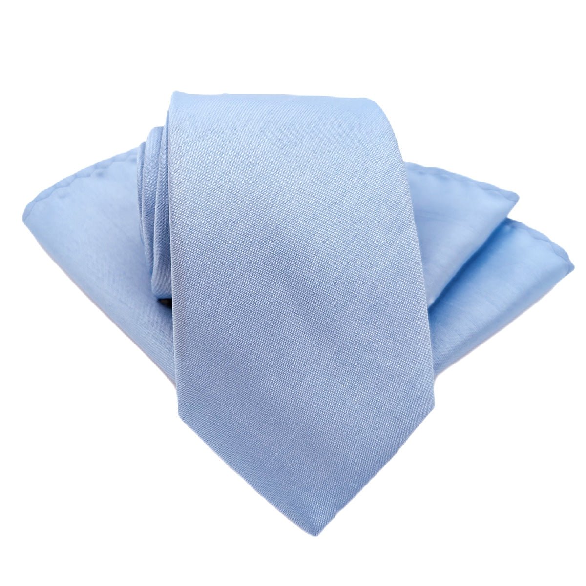 Blue Shantung Pocket Square - Wedding Pocket Square - Swagger & Swoon