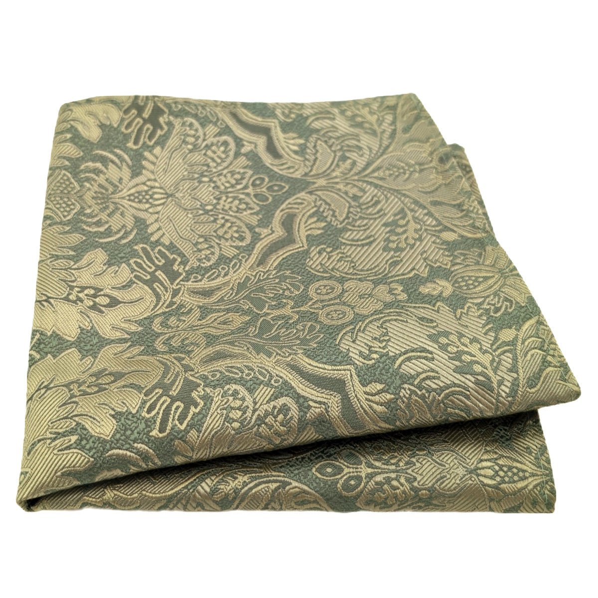 Bold Sage Leaves Pocket Square - Wedding Pocket Square - Swagger & Swoon