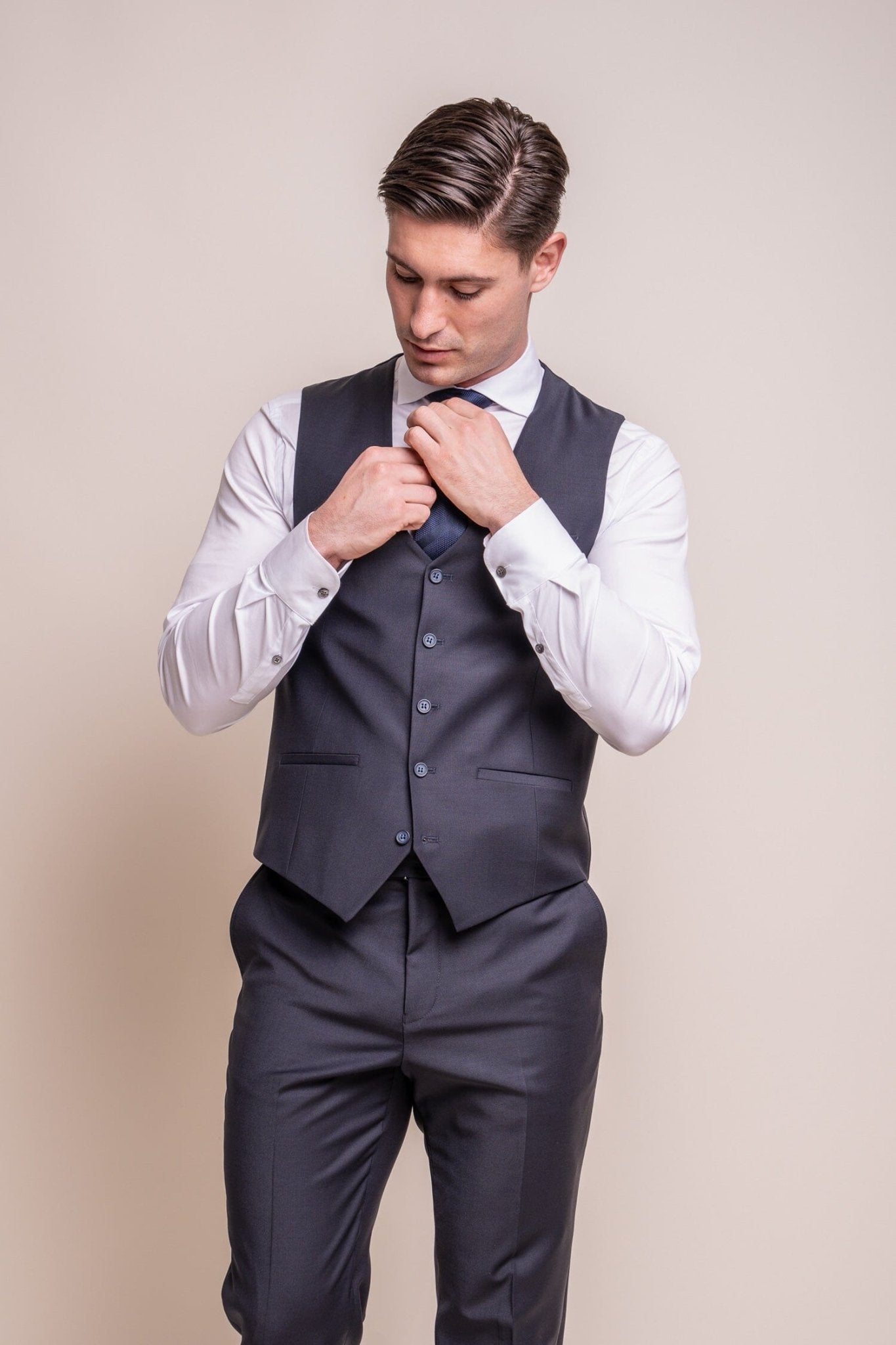 Bond Midnight Blue Waistcoat - Waistcoats - 34R - Swagger & Swoon