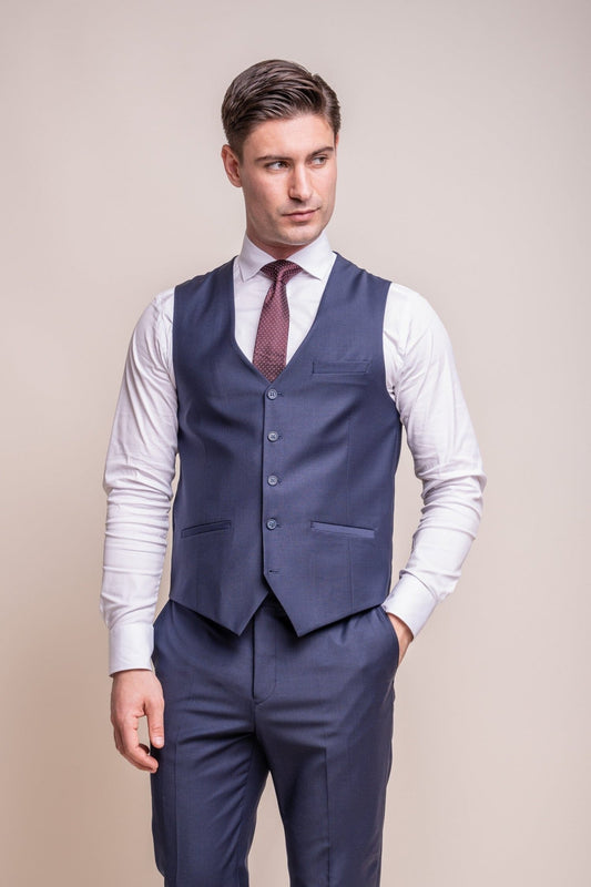 Bond Navy Waistcoat - Waistcoats - 34R - Swagger & Swoon