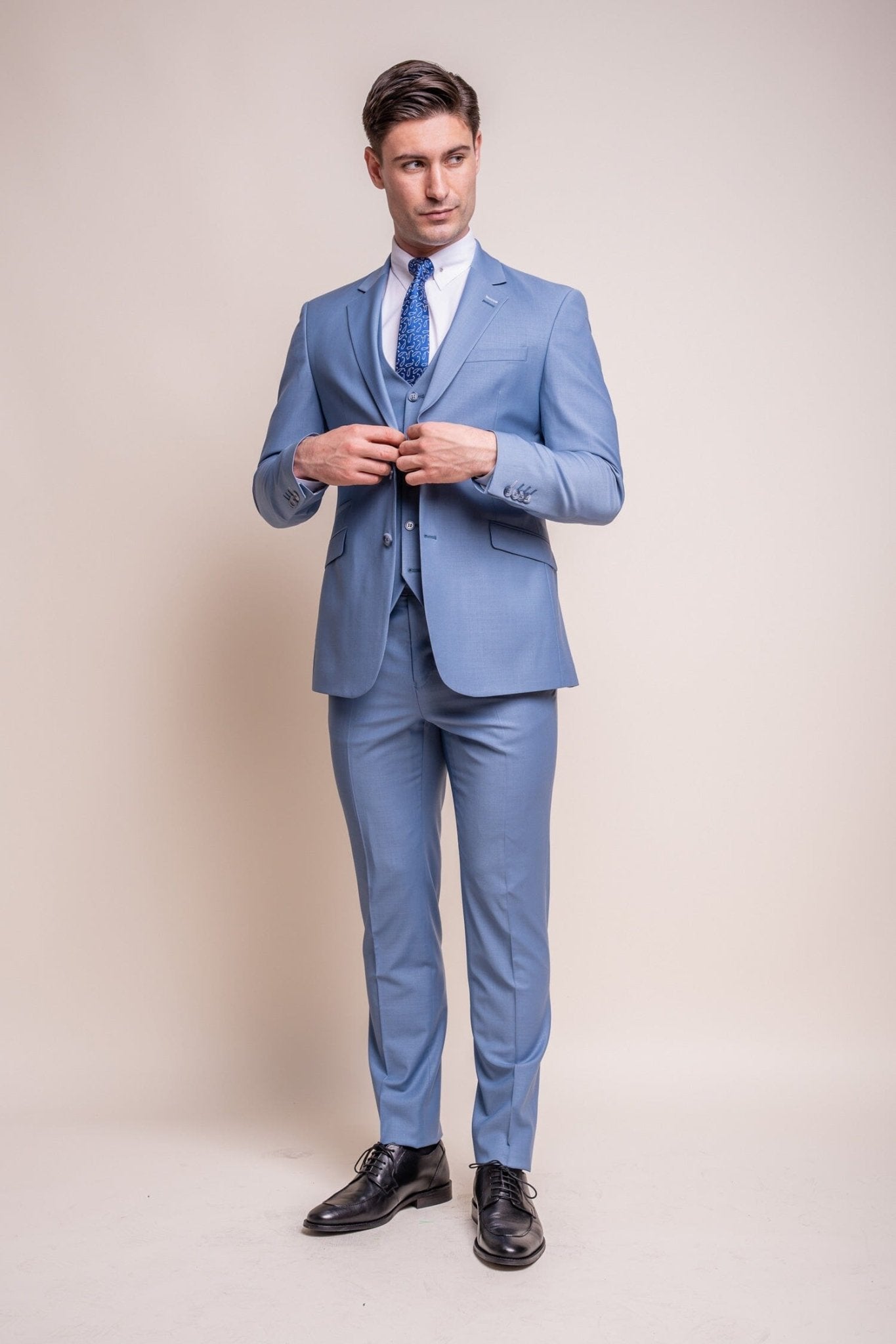 Bond Ocean Blue 3 Piece Suit - Suits - Swagger & Swoon