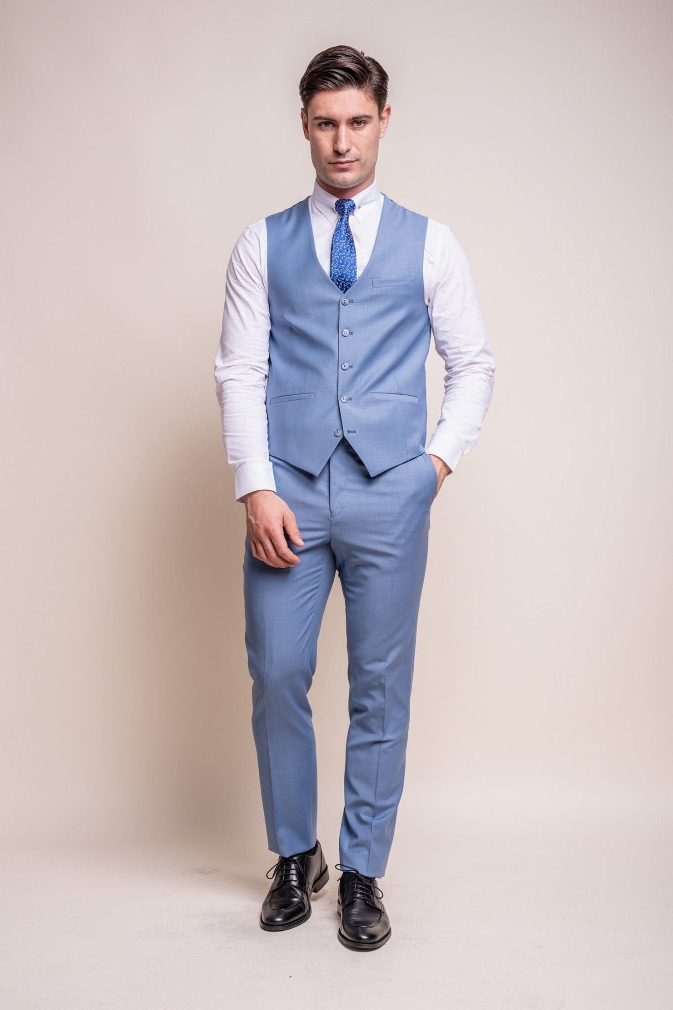 Bond Ocean Blue 3 Piece Suit - Suits - Swagger & Swoon