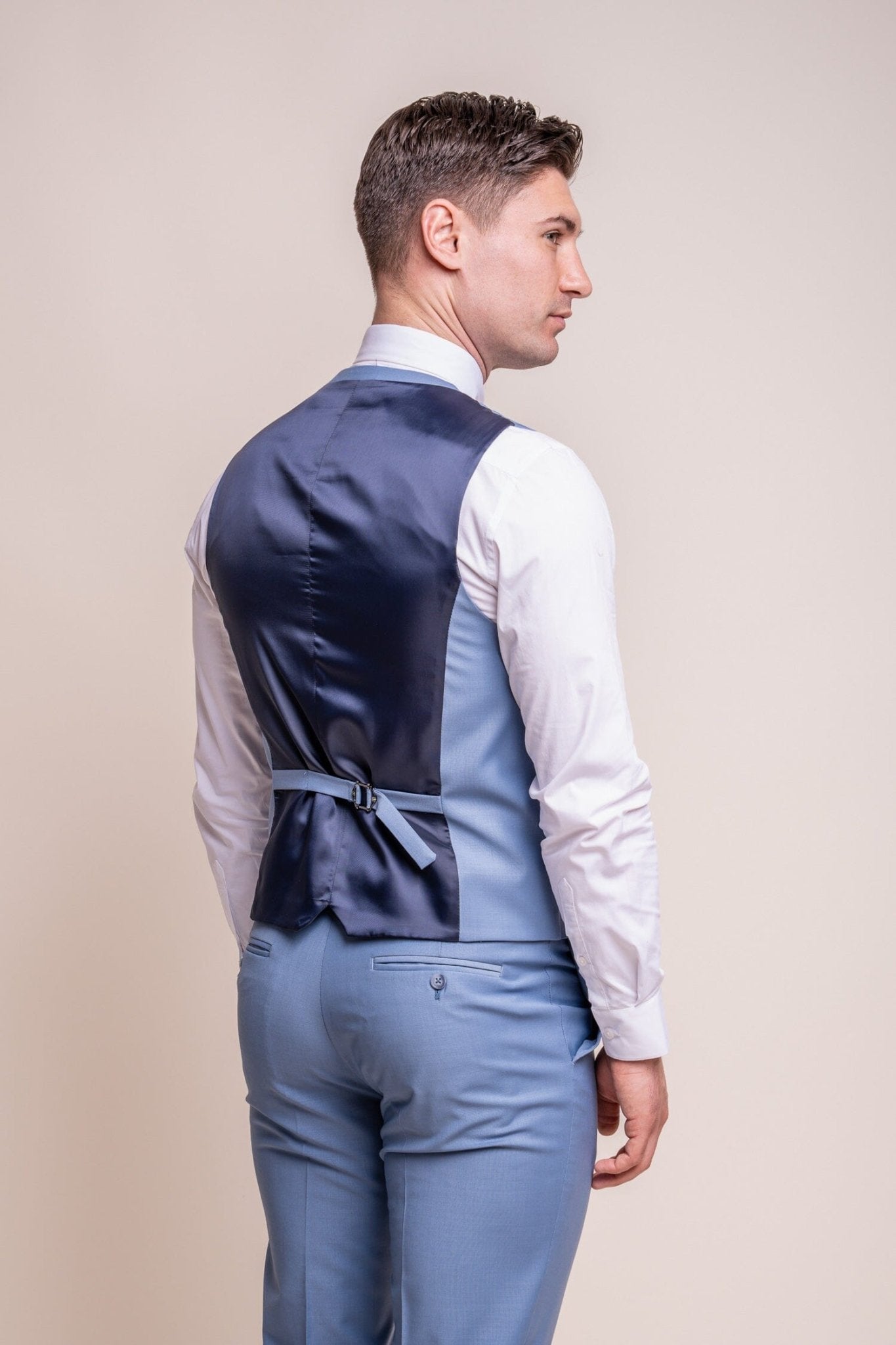 Bond Ocean Blue Waistcoat - Waistcoats - 34R - Swagger & Swoon