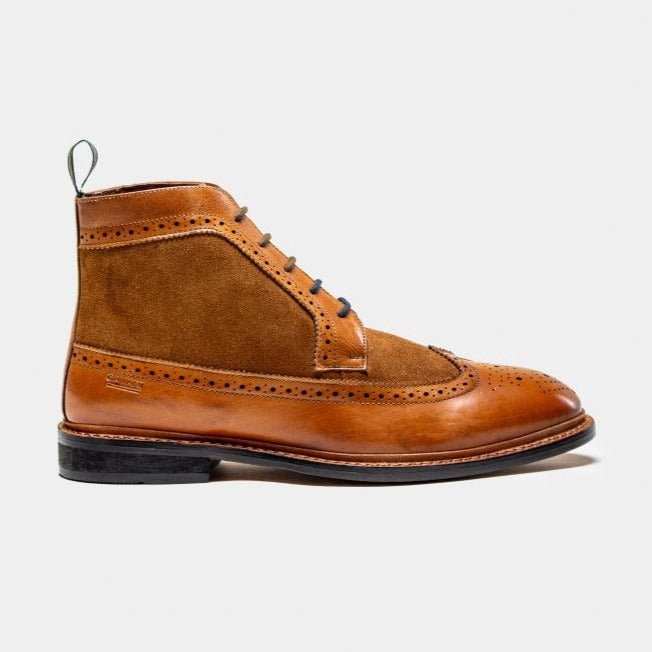 Bosworth Tan Brogue Boots - Shoes - 7 - Swagger & Swoon