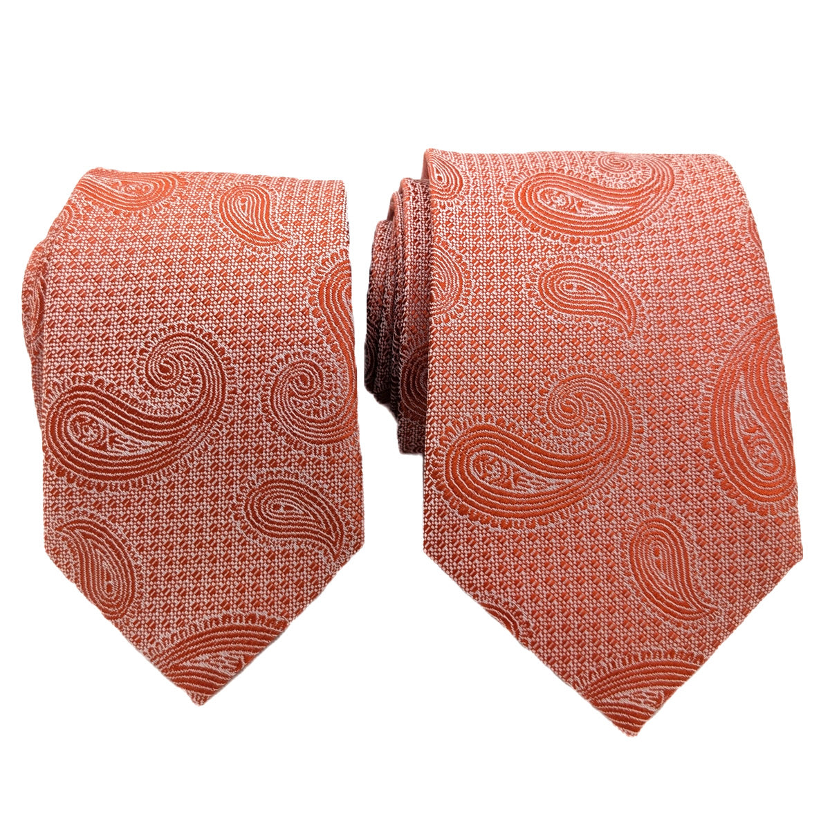 Burnt Orange Paisley Wedding Tie