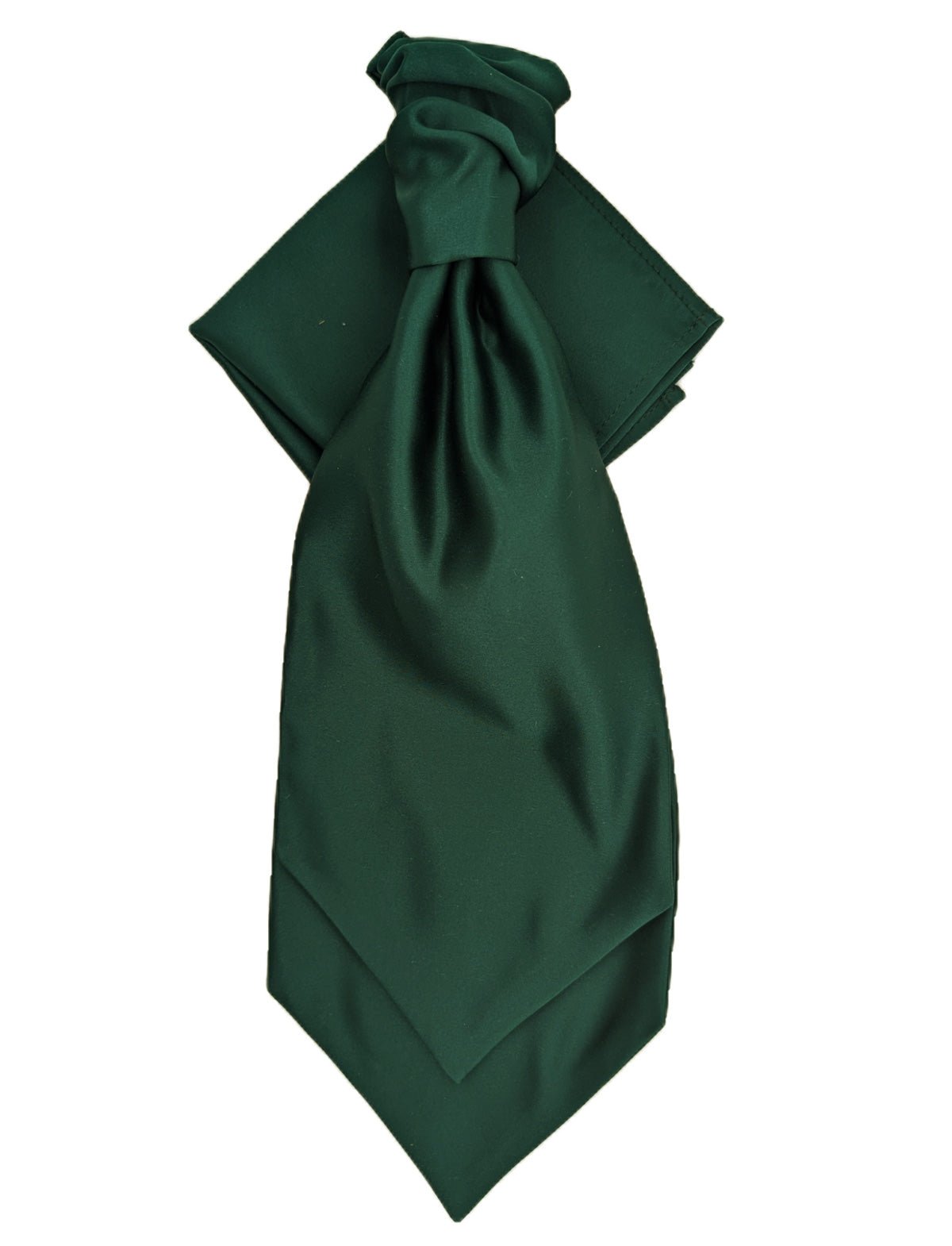 Bottle Green Wedding Cravat - Wedding Cravat - Pre - Tied - Add Pocket Square - Save £1.00 - Swagger & Swoon