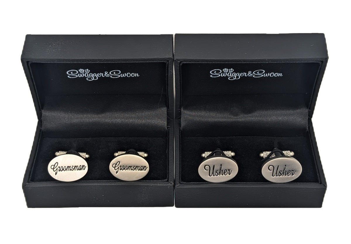 Boxed Wedding Cufflinks - Accessories - Groomsman - Swagger & Swoon