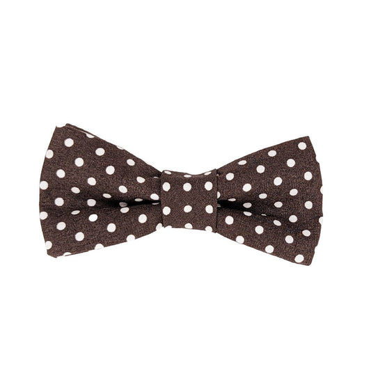 Brown Spot Boys Bow Ties - Childrenswear - Neckstrap (Age 5 - 12) - Swagger & Swoon