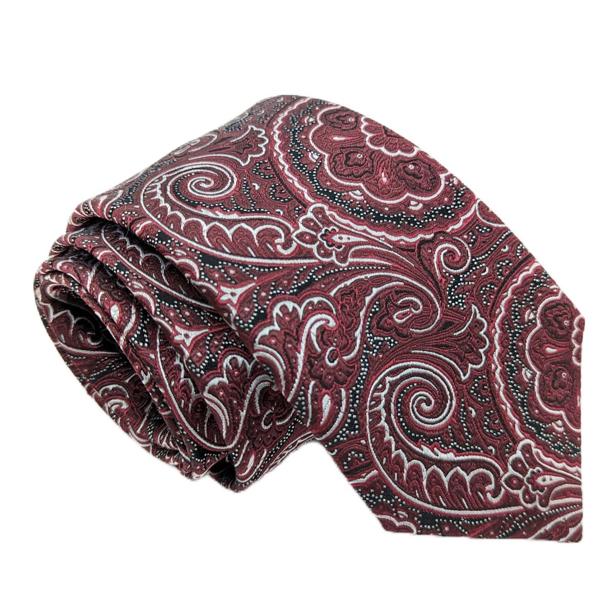 Burgundy Paisley Silk Wedding Swatch - Swatch - Swagger & Swoon