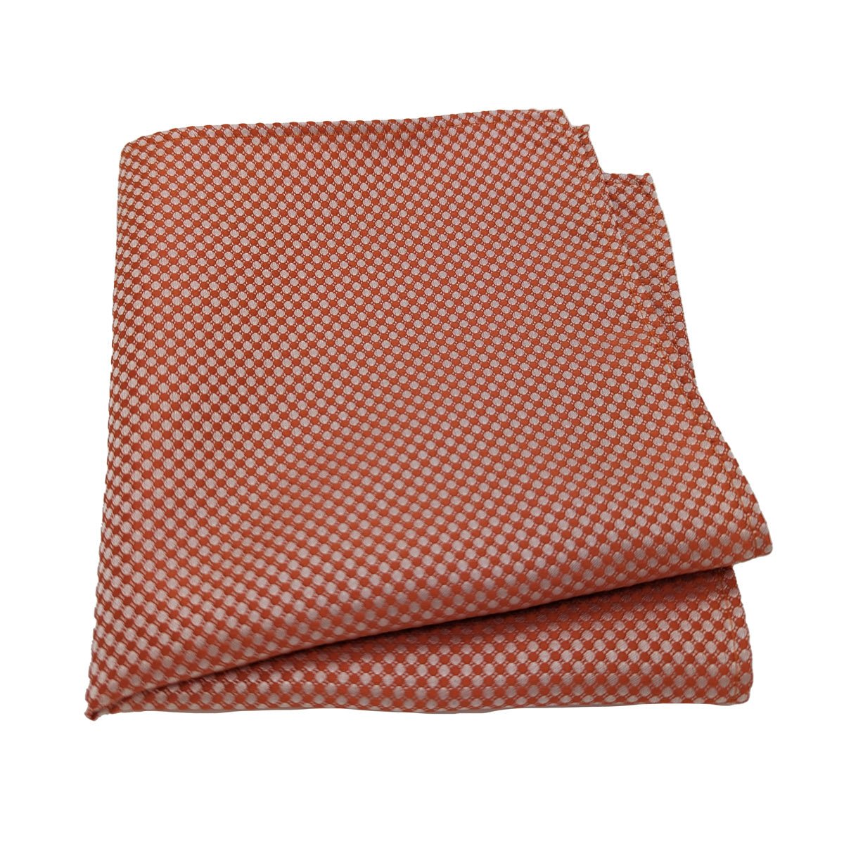 Burnt Orange Patterned Pocket Square - Wedding Pocket Square - Swagger & Swoon