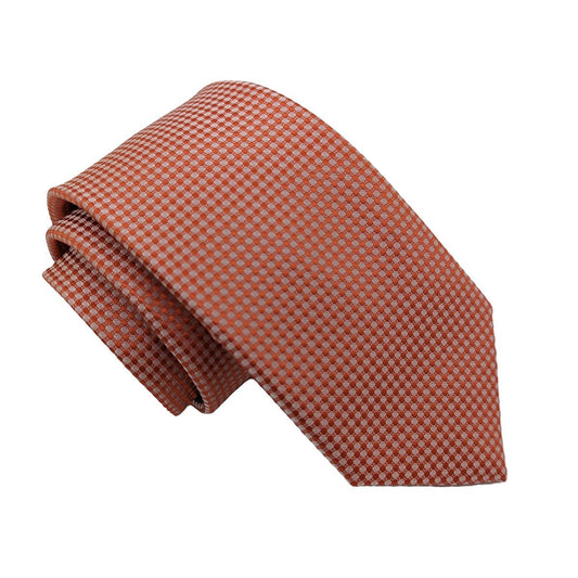 Burnt Orange Patterned Wedding Tie - Wedding Tie - Regular - Tie Only - Swagger & Swoon