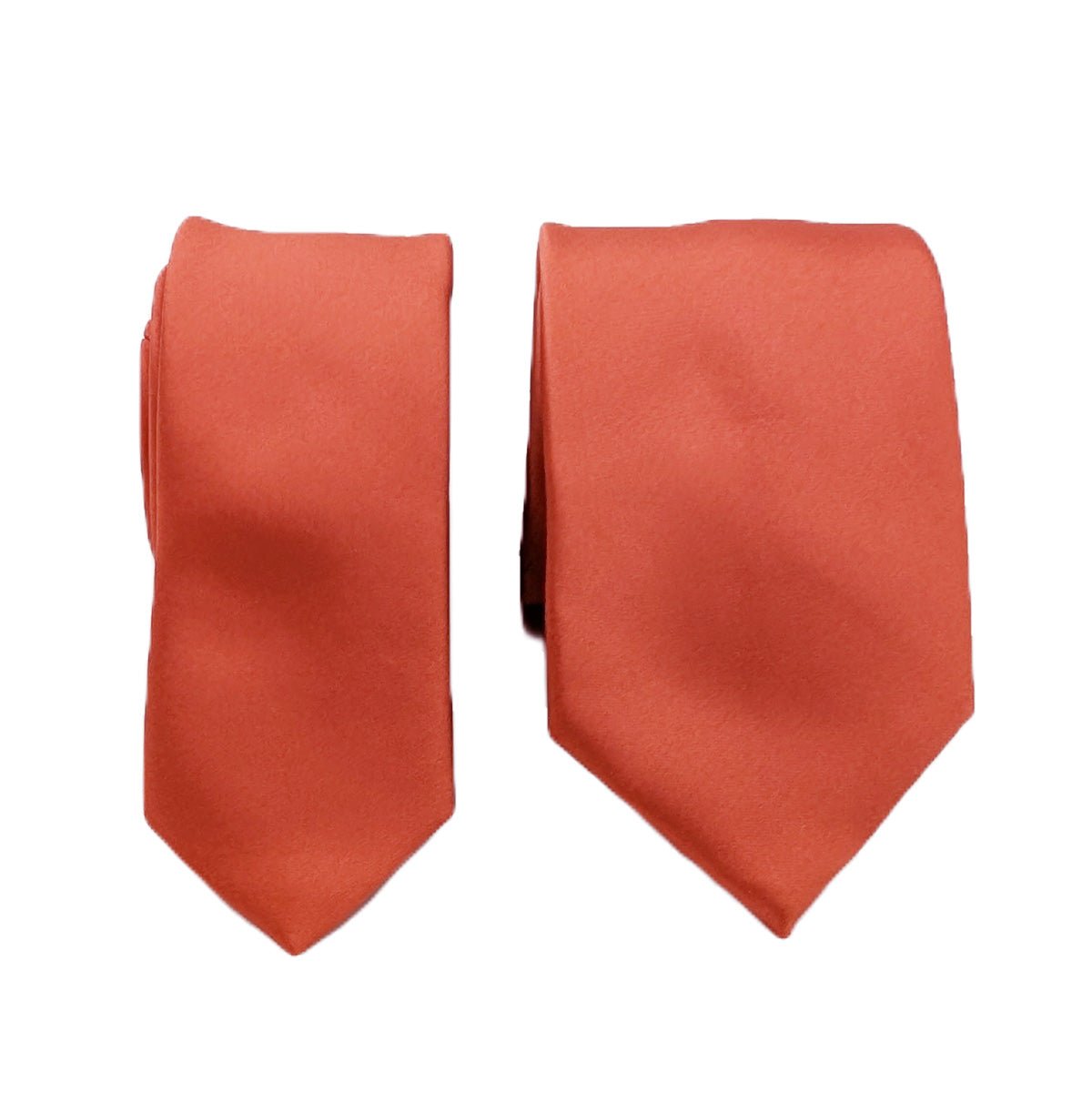 Burnt Orange Wedding Tie - Wedding Tie - Regular - Boxed Set (With Tie/Square/Tie Bar) - Save £5.00 - Swagger & Swoon