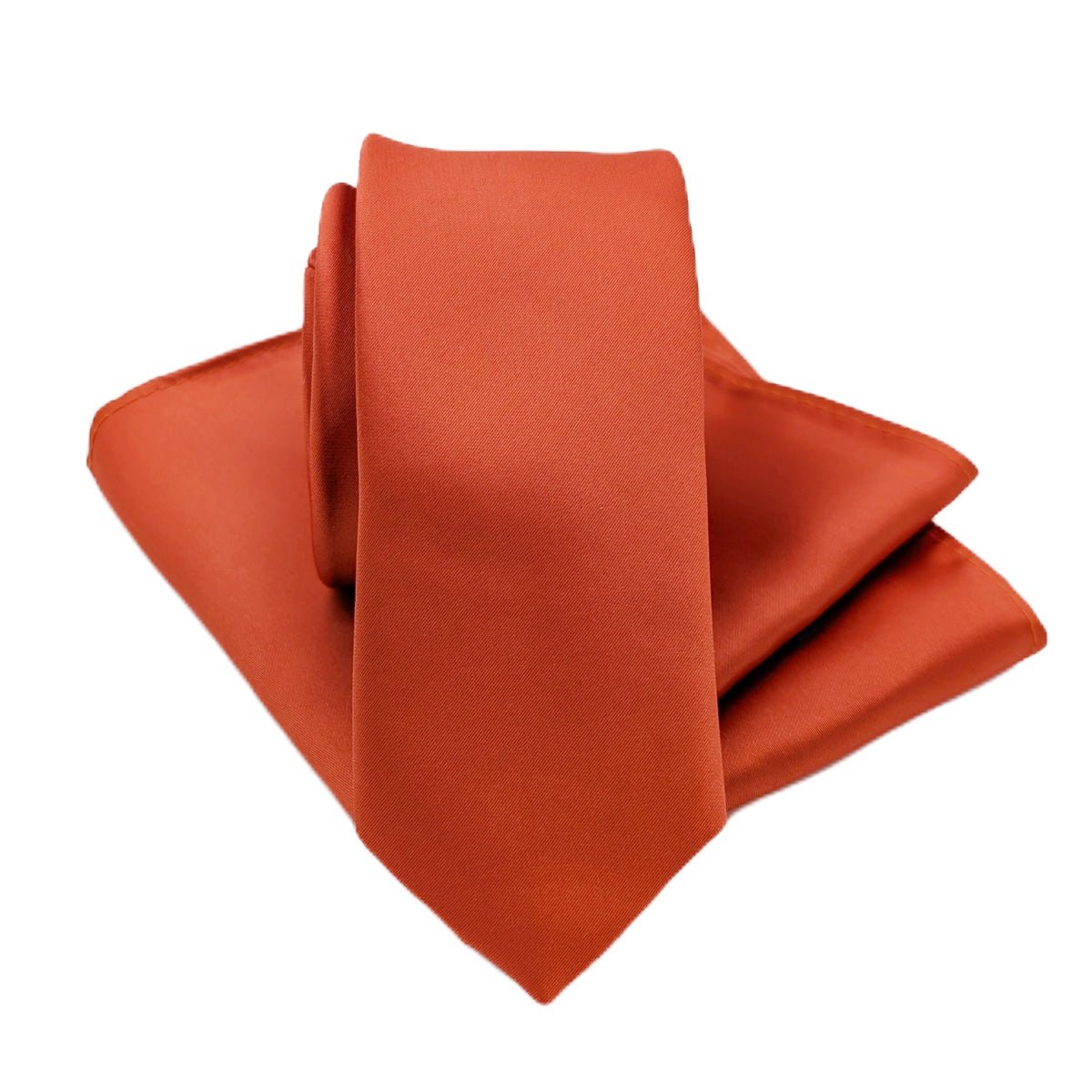 Burnt Orange Wedding Tie - Wedding Tie - Skinny - Add Pocket Square - Save £1.00 - Swagger & Swoon