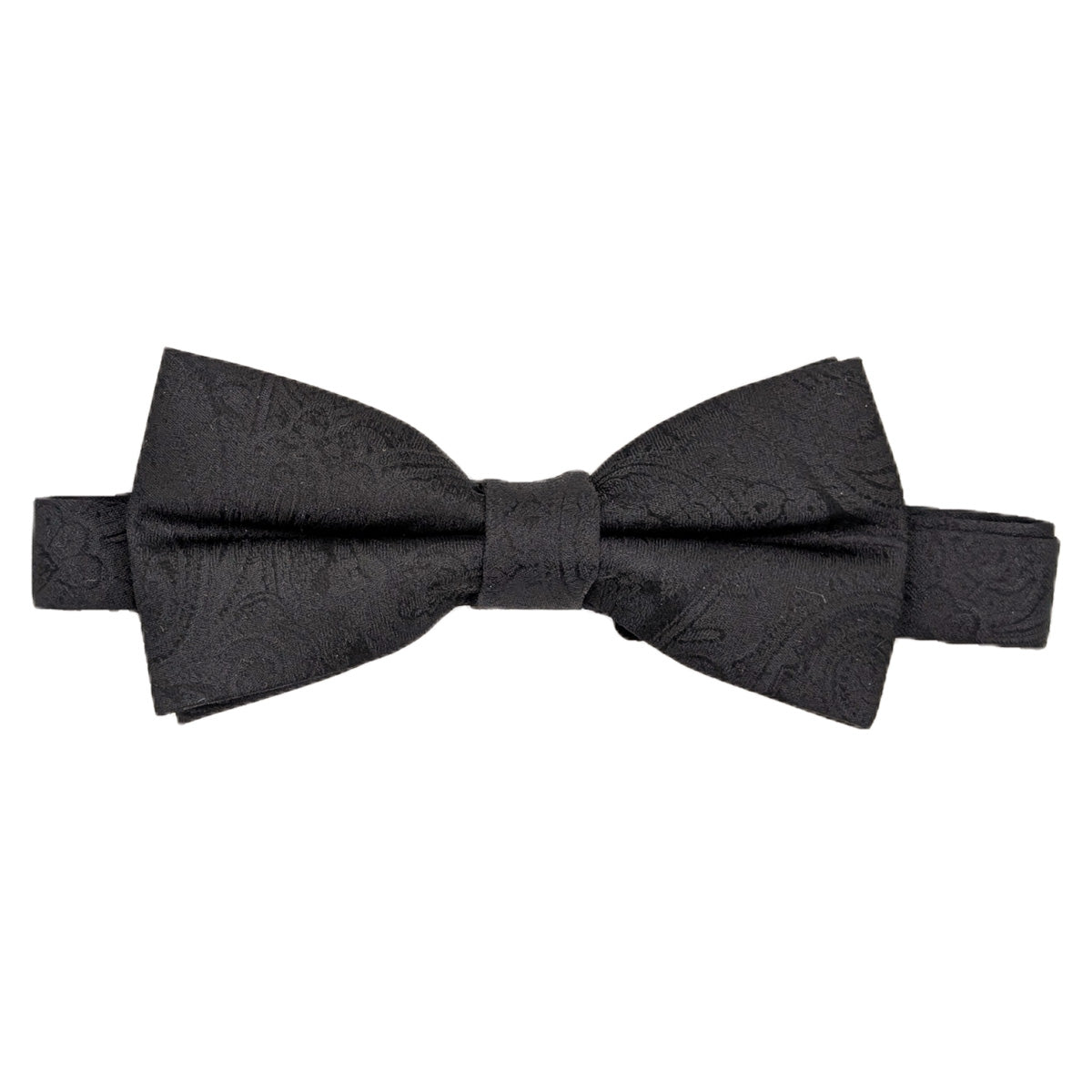 Black Paisley Silk Bow Tie