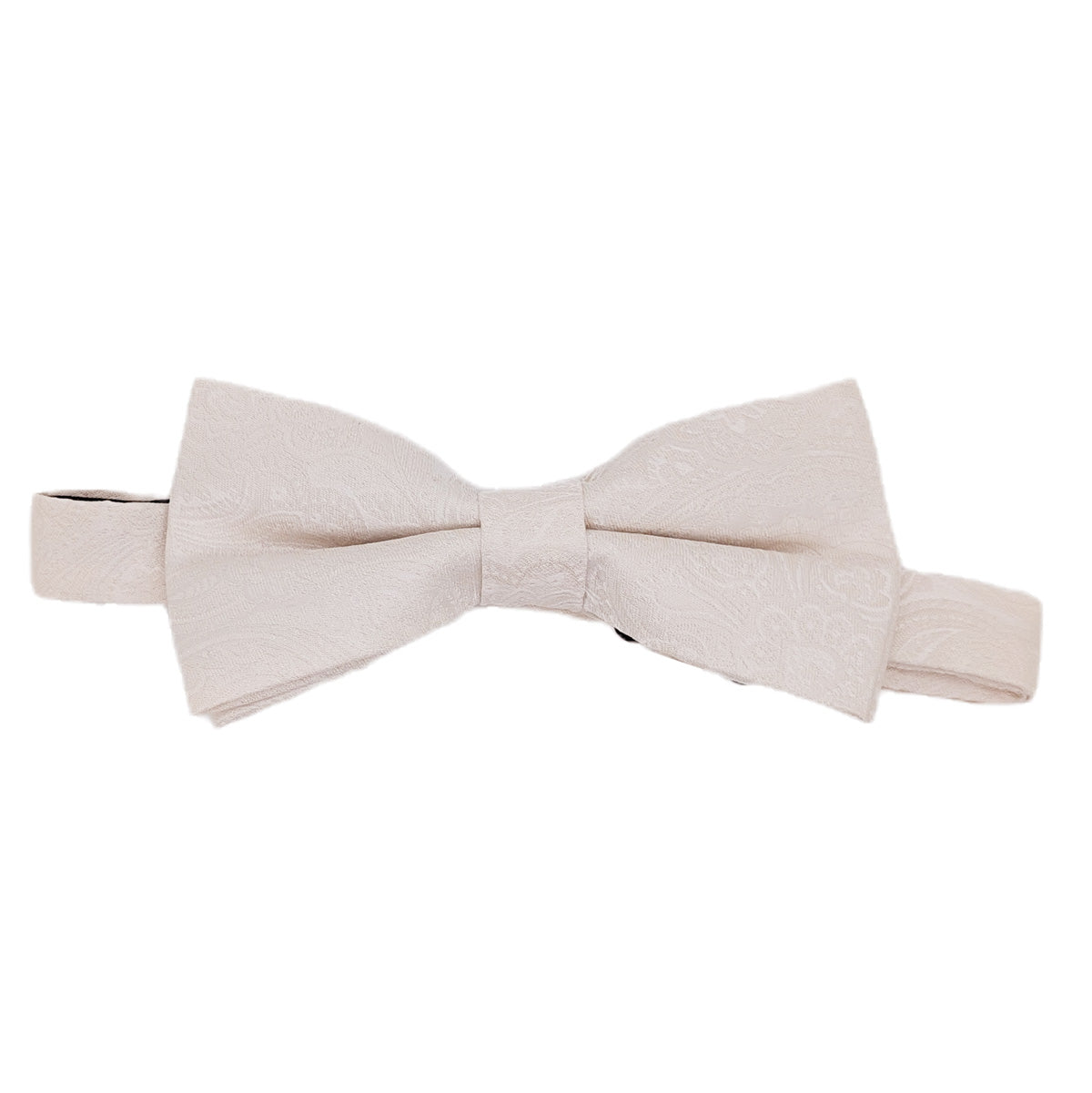 Ivory Paisley Silk Bow Tie