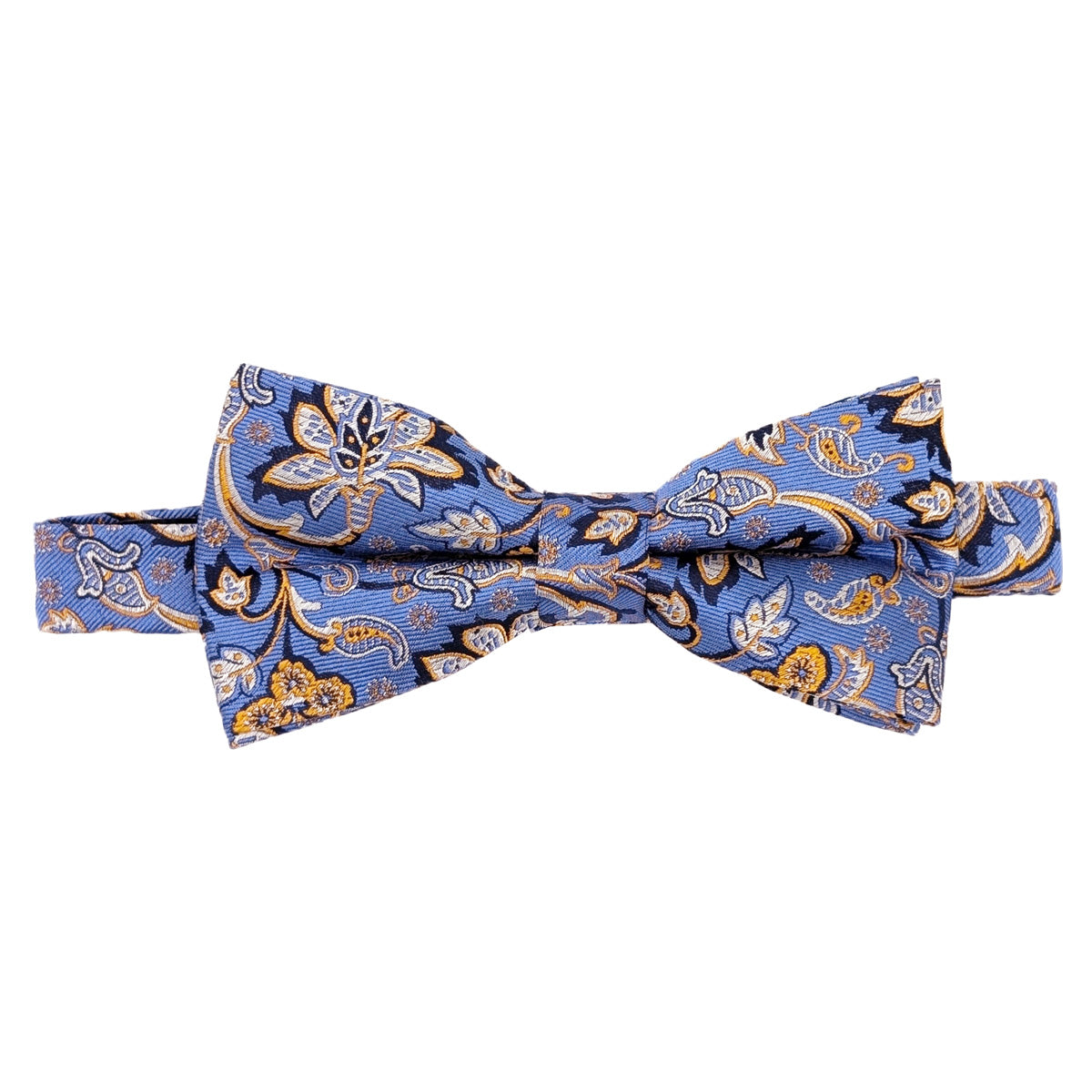 Dark Cornflower Flowers Silk Bow Tie