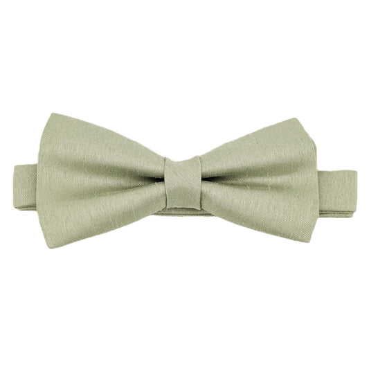 Light Sage Shantung Bow Ties