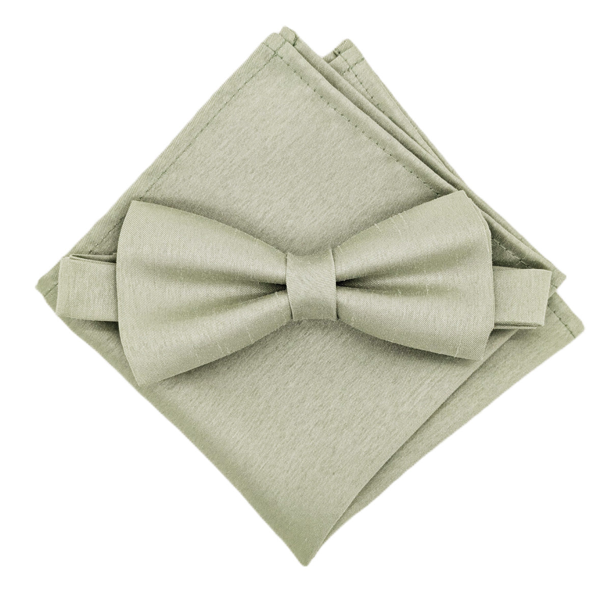 Light Sage Shantung Bow Tie