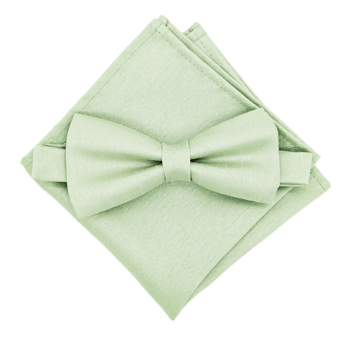 Water Mint Shantung Bow Tie