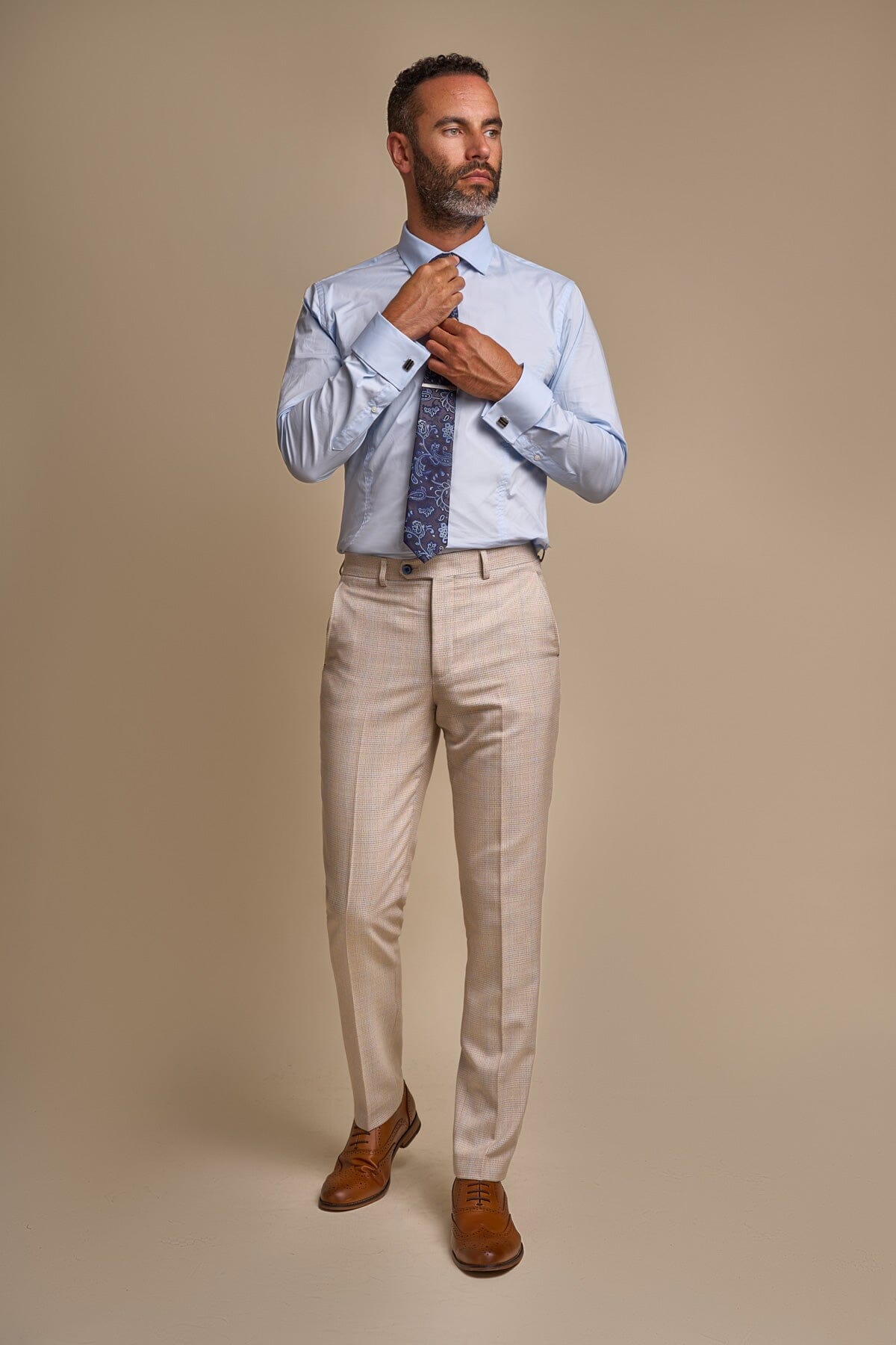 Caridi Beige 2 Piece Suit - Suits - 