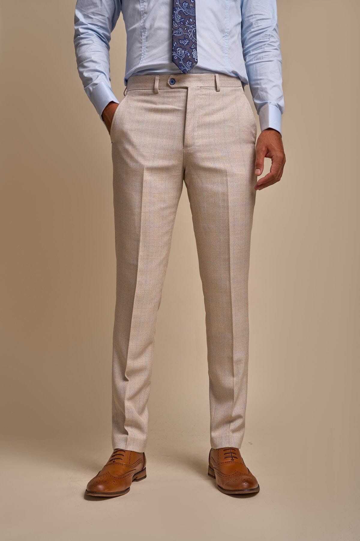 Caridi Beige 2 Piece Suit - Suits - 