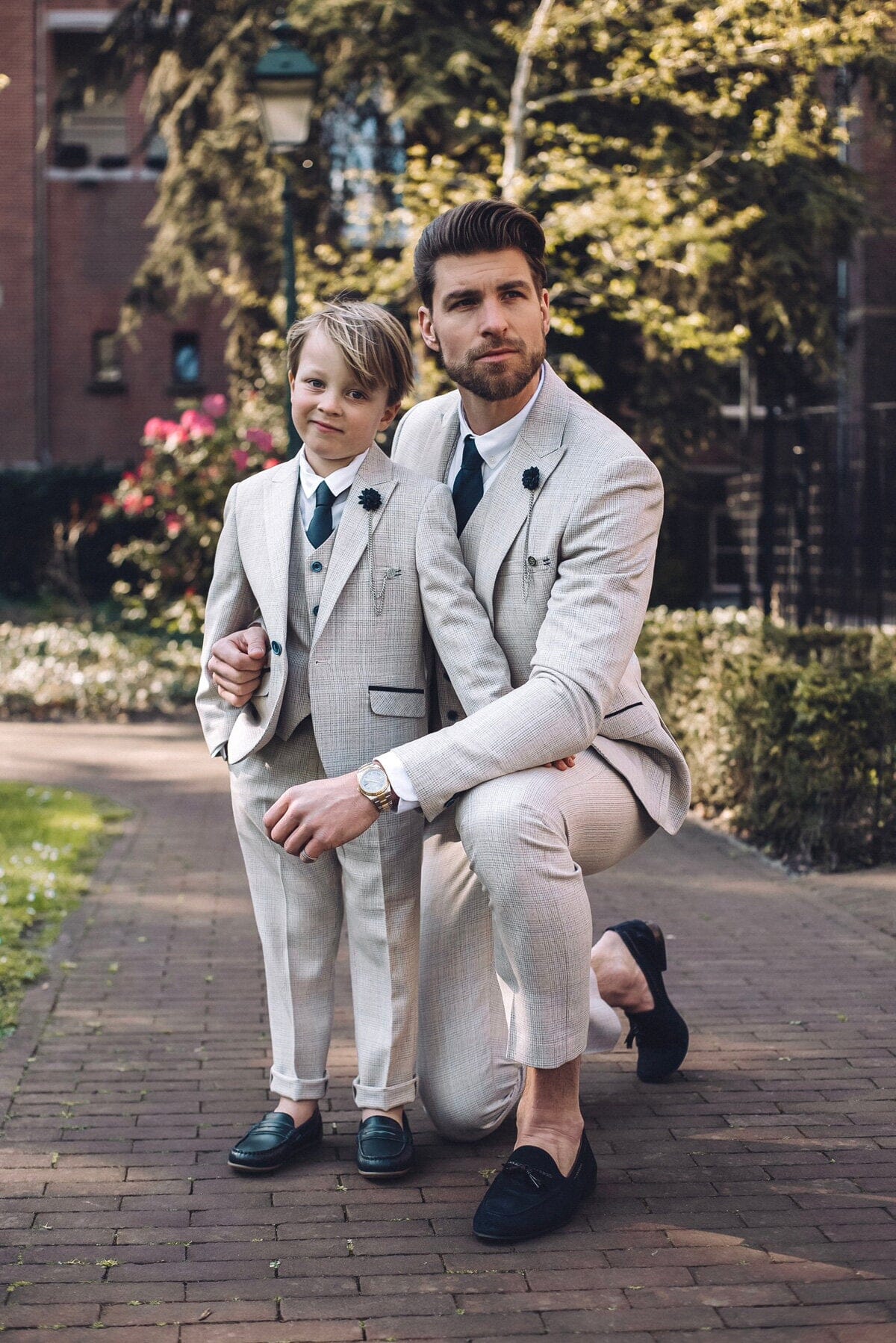 Caridi Beige Boys 3 Piece Suit - Childrenswear - 