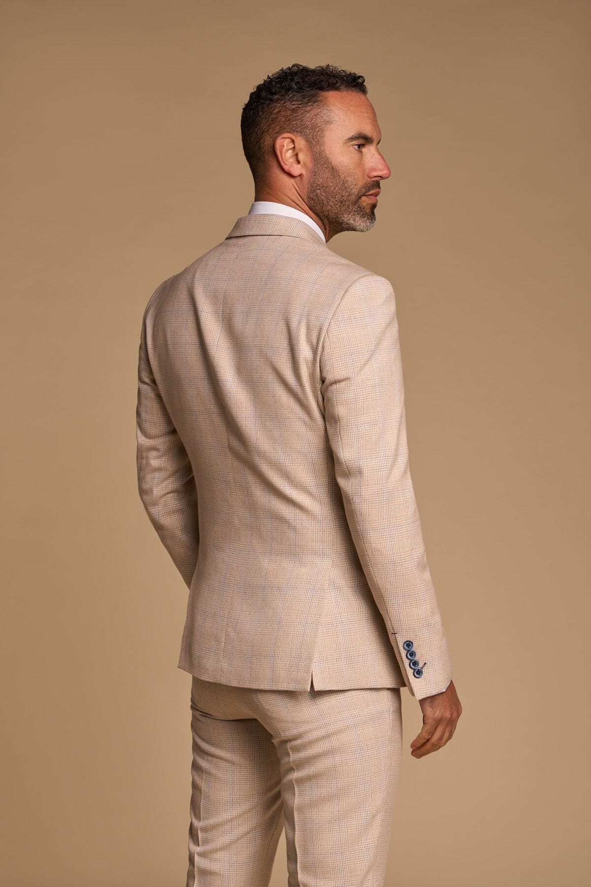 Caridi Beige Double - Breasted Jacket - Blazers & Jackets - 34R - Swagger & Swoon