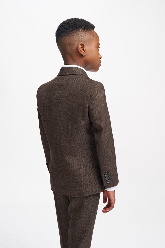 Caridi Brown Boys 3 Piece Wedding Suit - Childrenswear - 1 - Swagger & Swoon