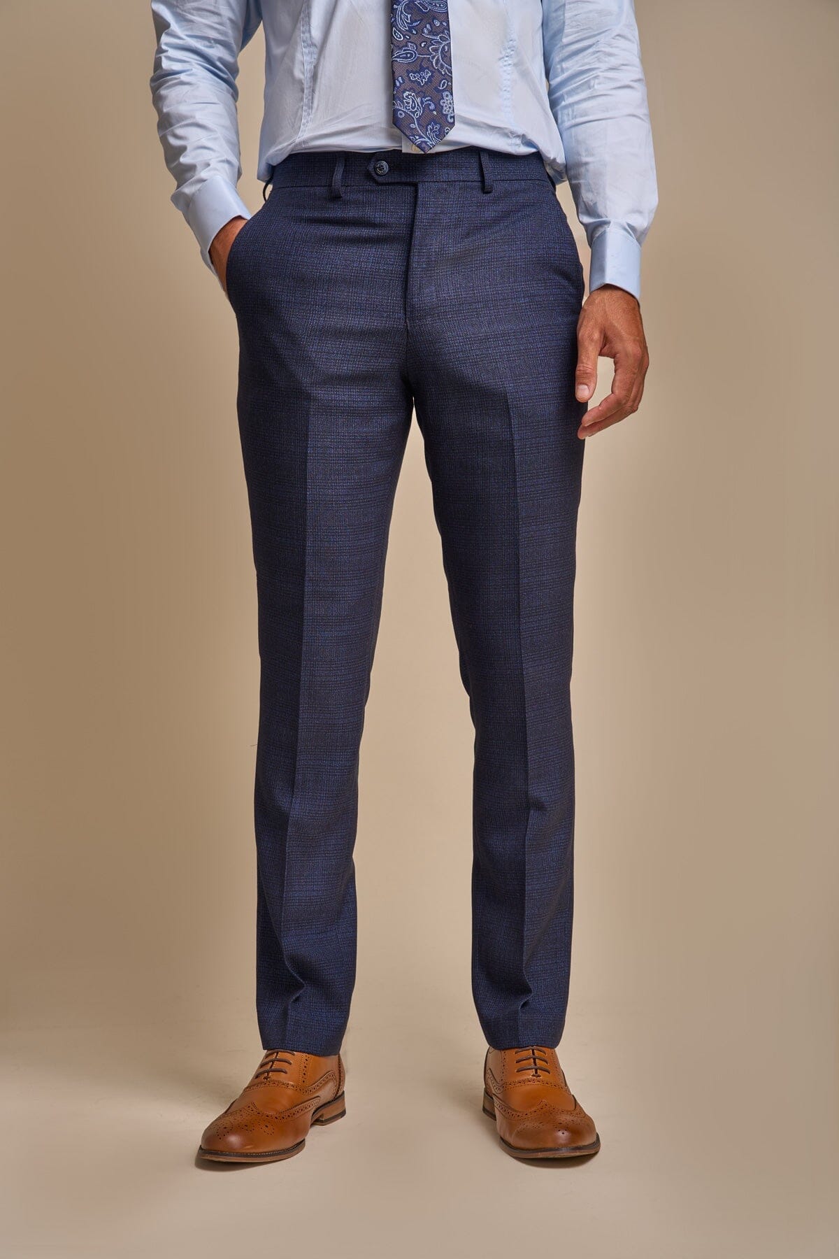 Caridi Navy 3 Piece Wedding Suit - Suits - 