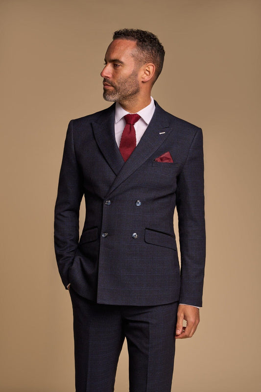 Caridi Navy Double - Breasted Jacket - Blazers & Jackets - 34R - Swagger & Swoon