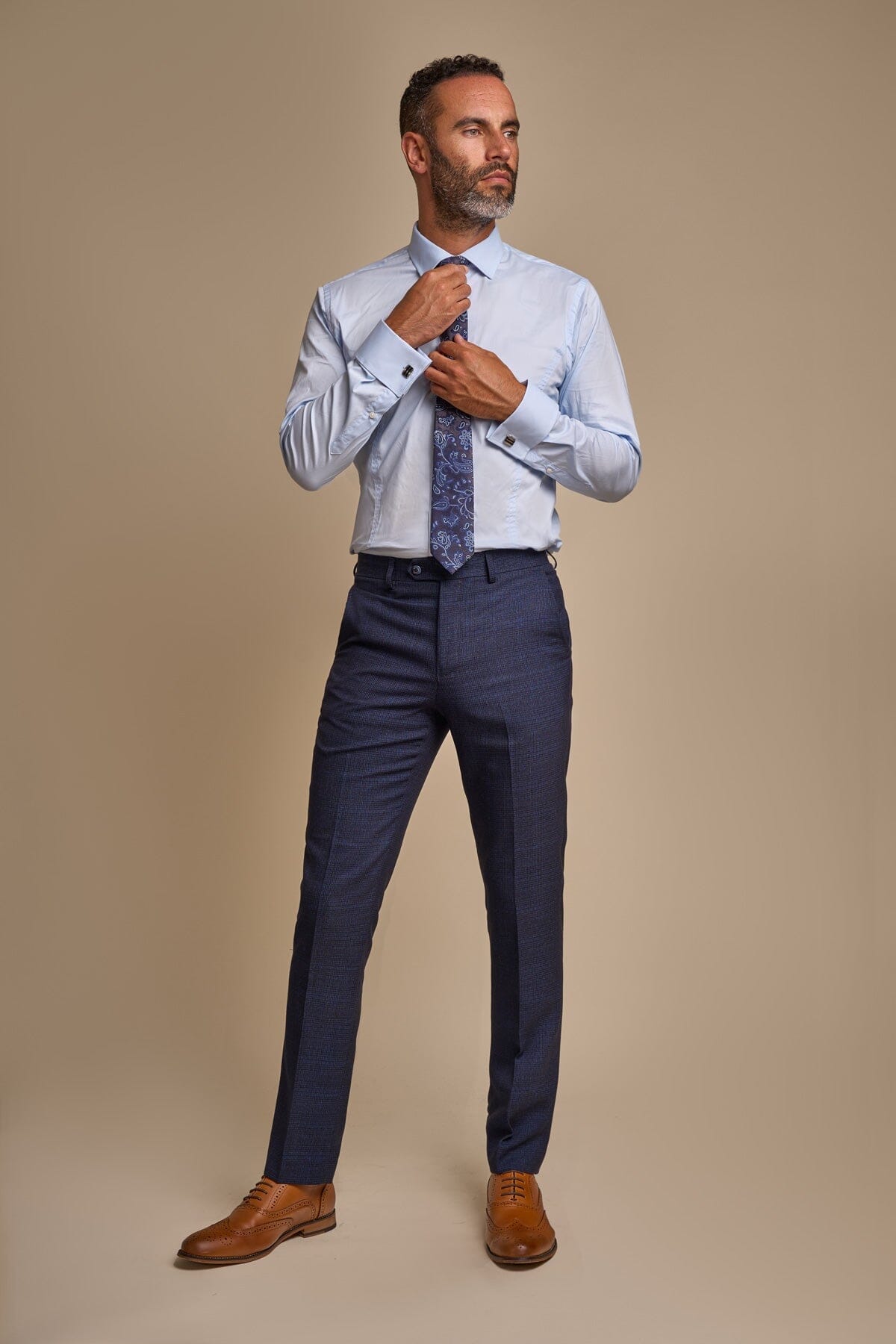 Caridi Navy Trousers - Trousers - 