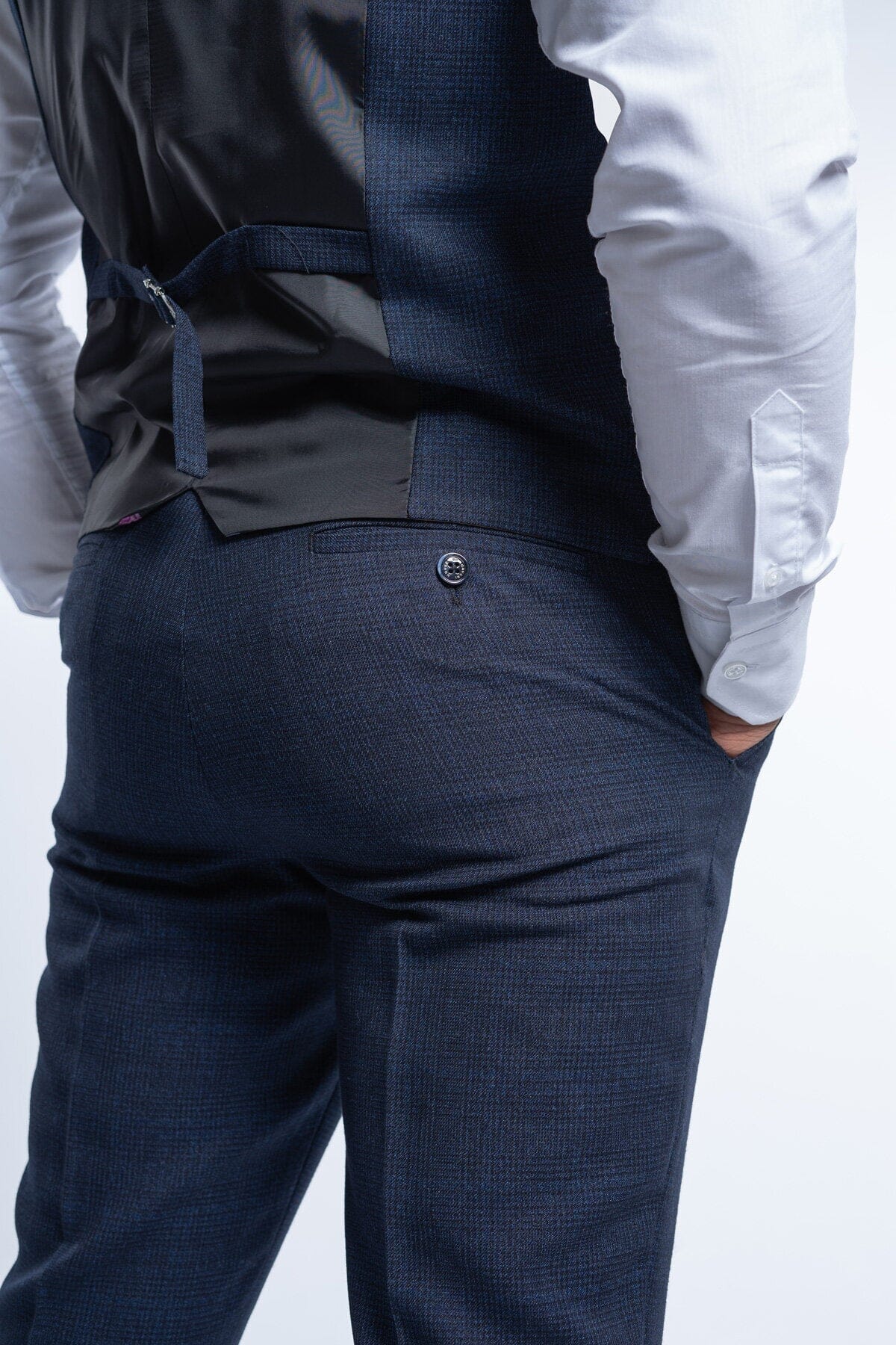 Caridi Navy Trousers - Trousers - 