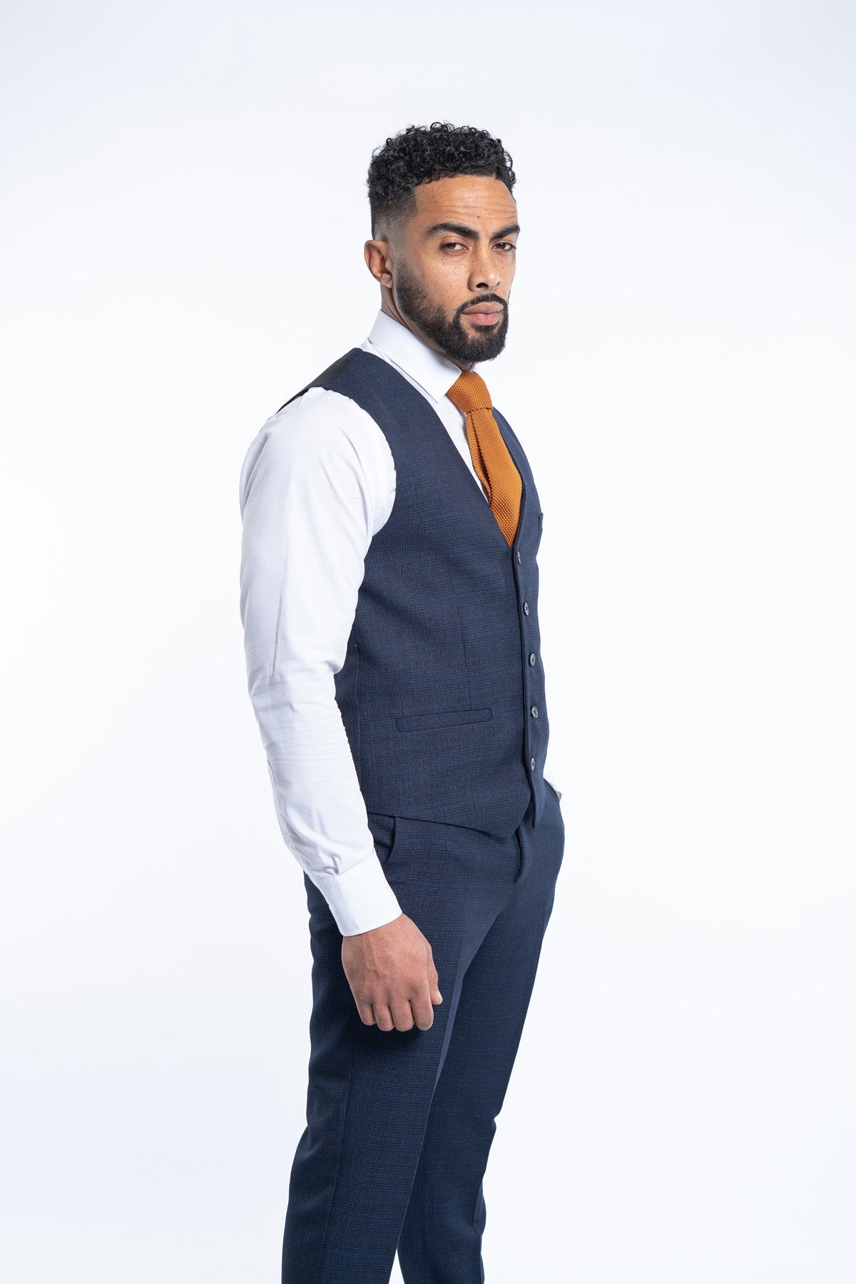 Caridi Navy Waistcoat - Waistcoats - 34R - Swagger & Swoon