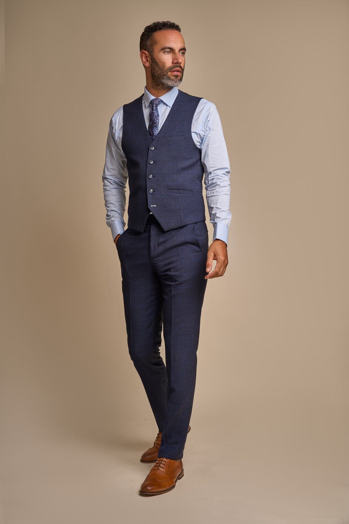 Caridi Navy Waistcoat - Waistcoats - 