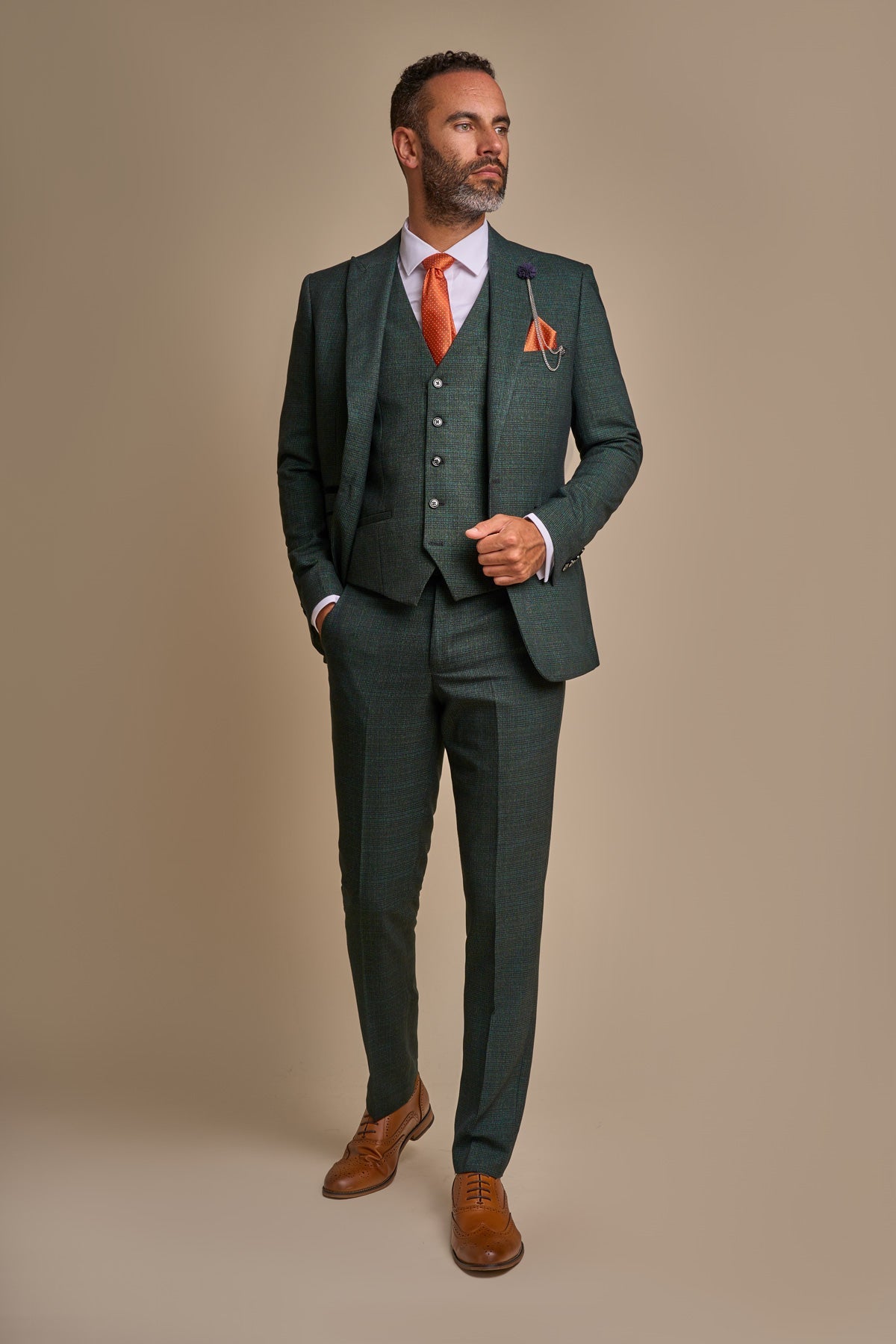 Caridi Olive 3 Piece Wedding Suit - Suits - Swagger & Swoon