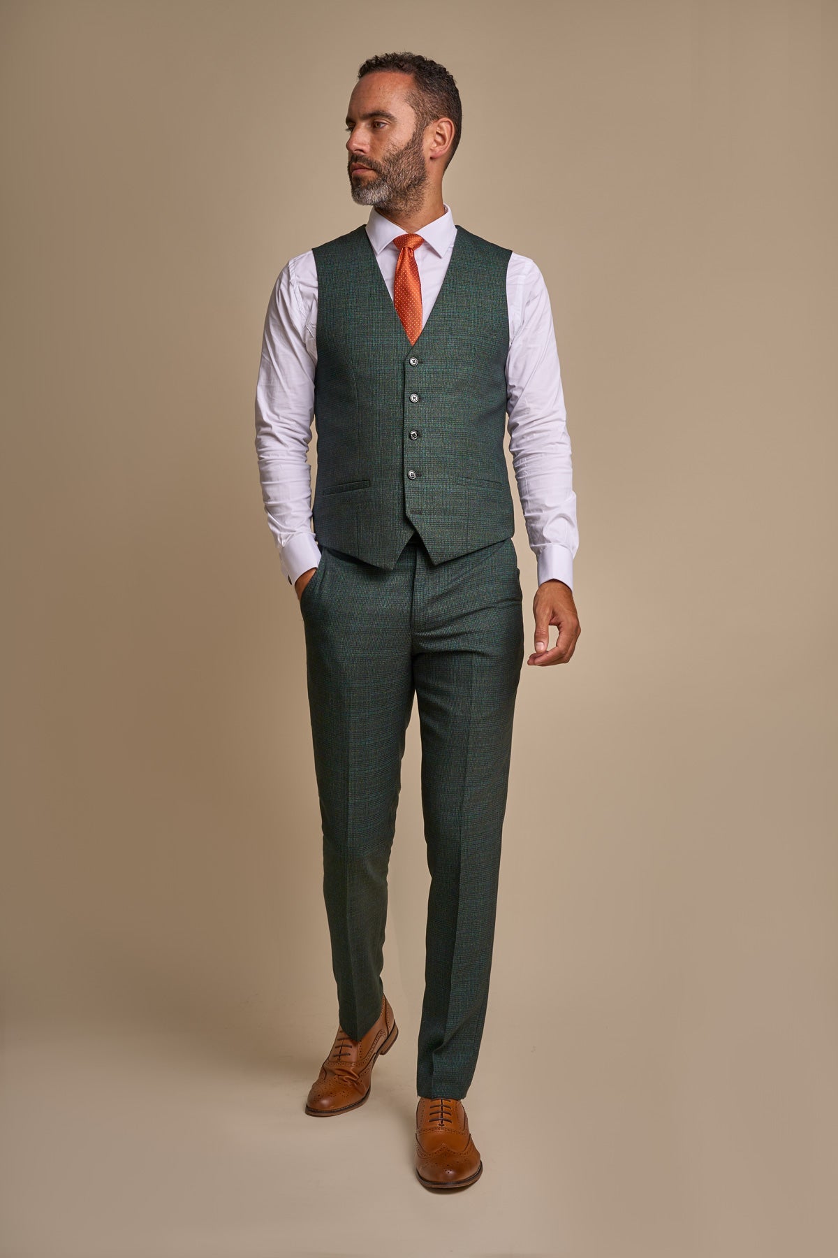 Caridi Olive 3 Piece Wedding Suit - Suits - Swagger & Swoon