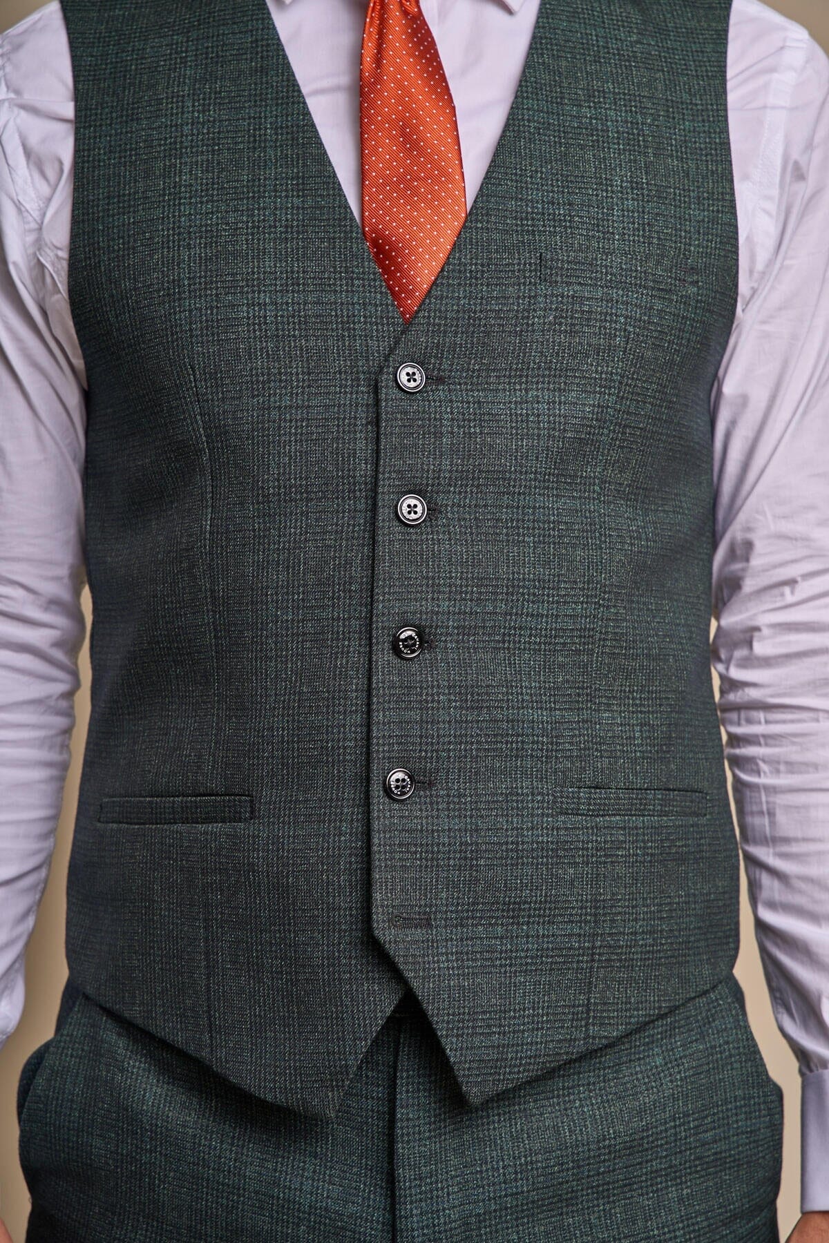 Caridi Olive Waistcoat - Waistcoats - 