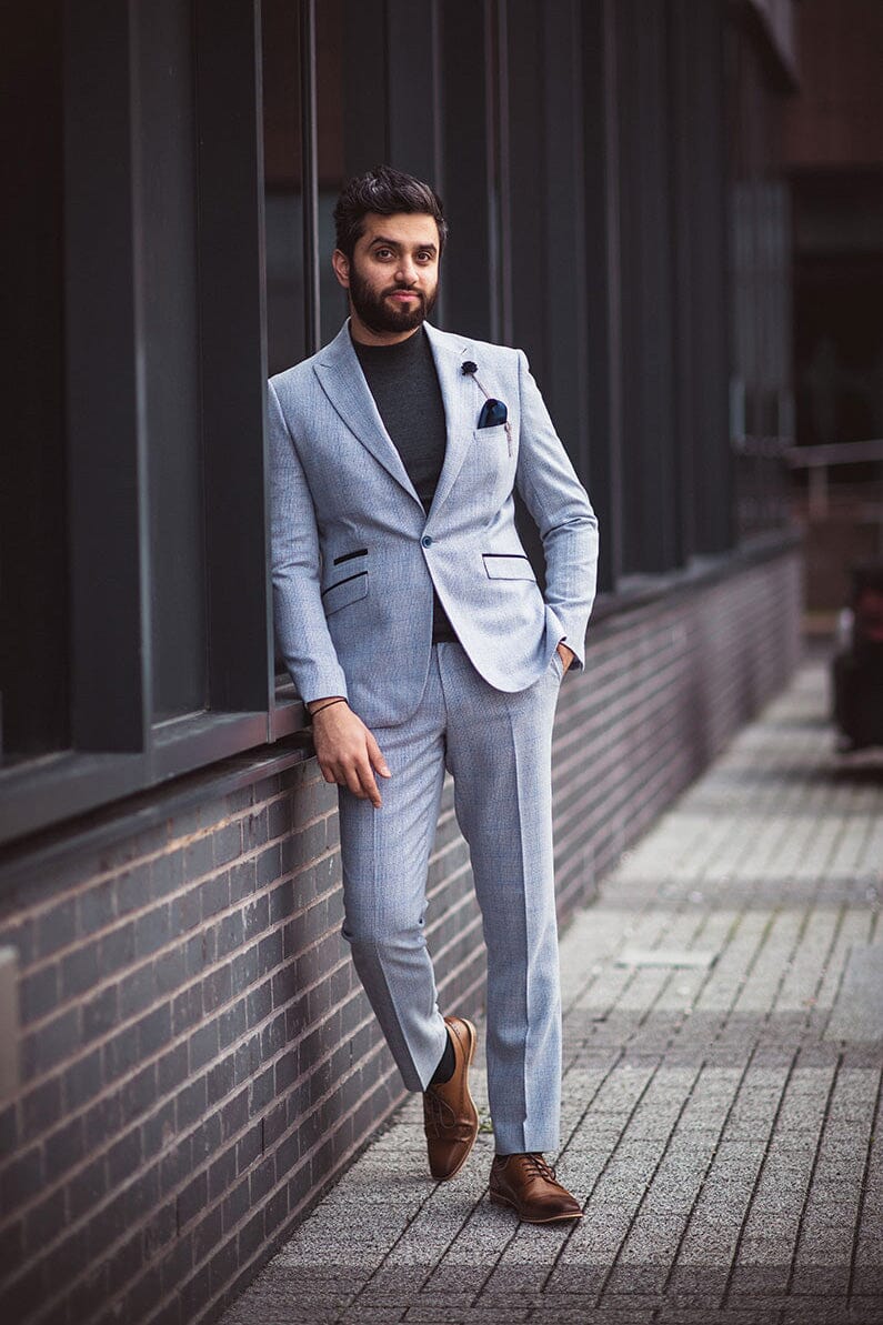 Caridi Sky Blue 2 Piece Suit - Suits - 