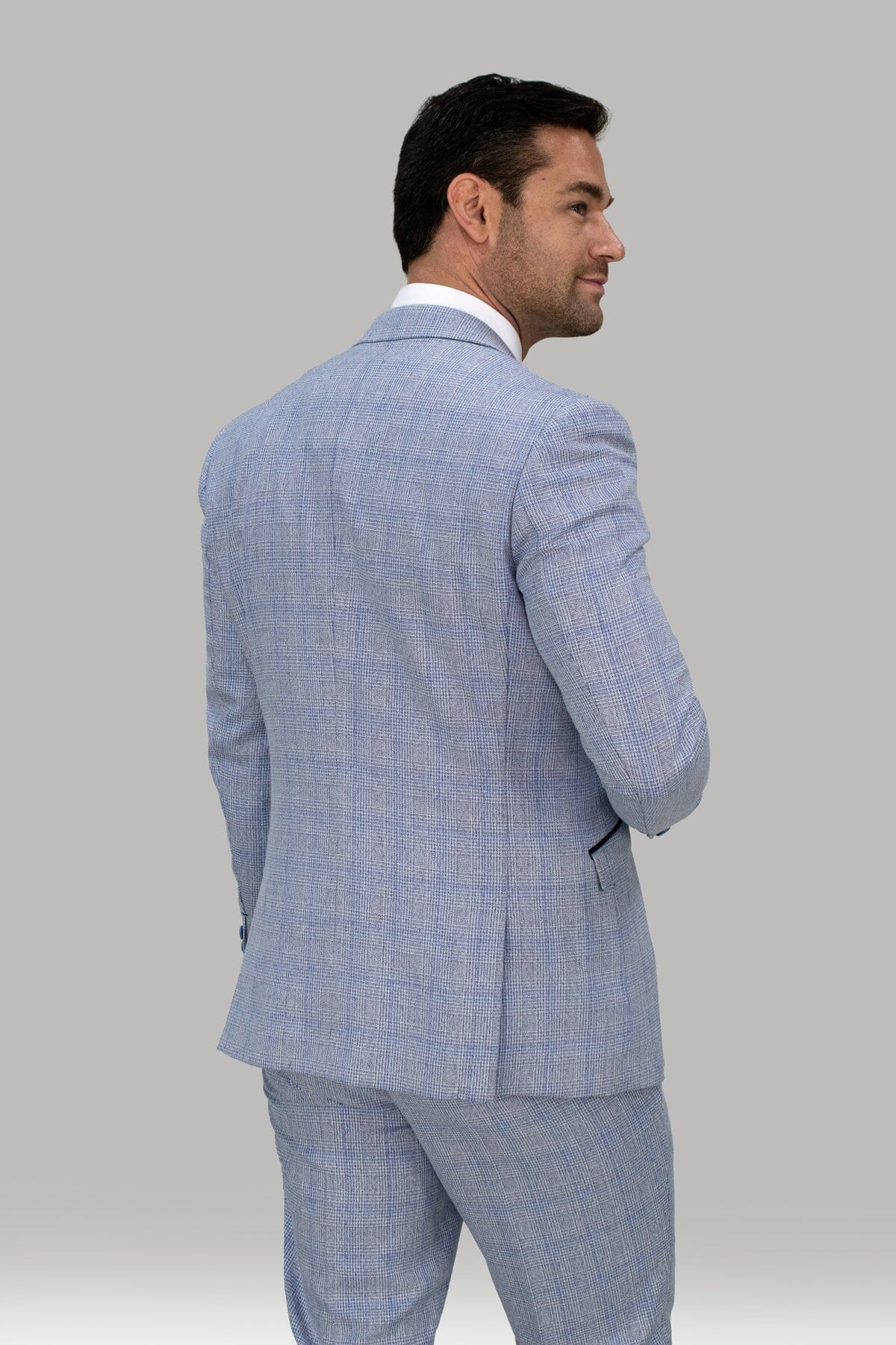 Caridi Sky Blue 3 Piece Wedding Suit - Suits - 