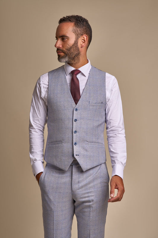 Caridi Sky Waistcoat - Waistcoats - 34R - Swagger & Swoon