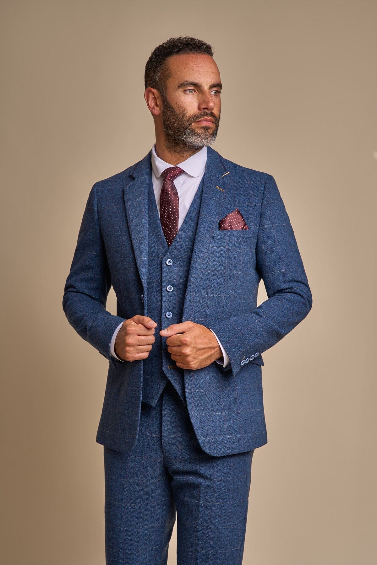 Carnegi Navy Tweed Jacket - Blazers & Jackets - 