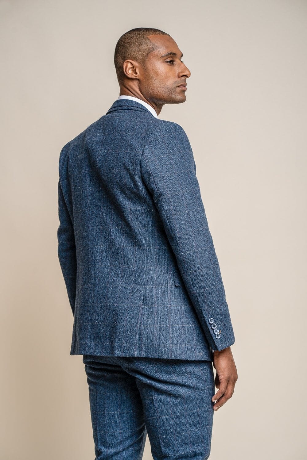 Carnegi Navy Tweed Jacket - Blazers & Jackets - 