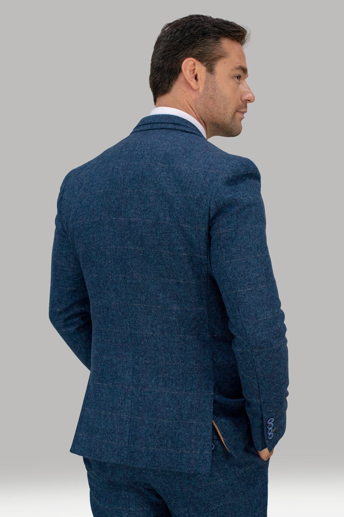 Carnegi Navy Tweed Jacket - Blazers & Jackets - 