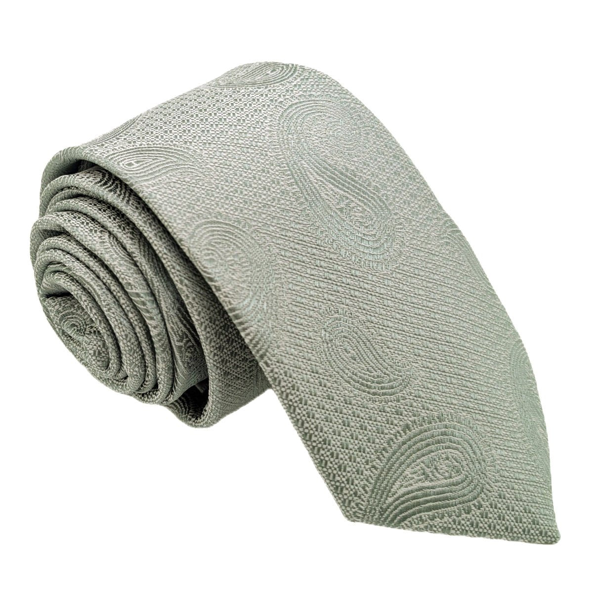 Celadon Paisley Wedding Tie - Wedding Tie - Regular - Tie Only - Swagger & Swoon