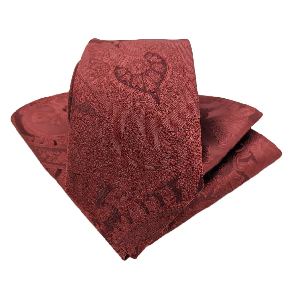 Chianti Paisley Silk Pocket Square - Wedding Pocket Square - Swagger & Swoon